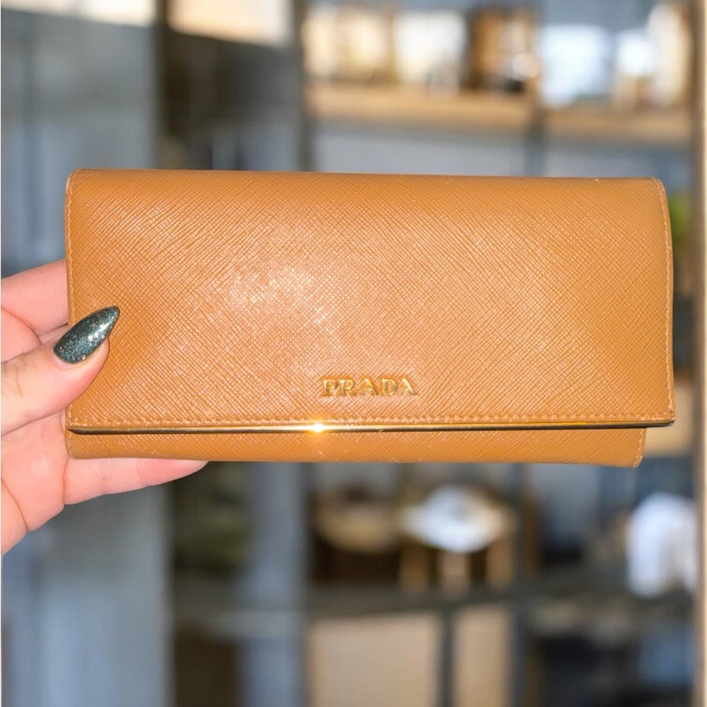 Prada Saffiano Leather Long Wallet